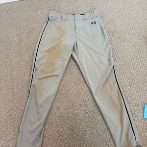 Under Armour Gray baseball pants with Black Trim
